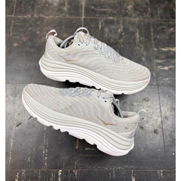 HOKA Gaviota 5 Harbor Mist Rose Gold Women’s Size 9 Running Shoes 1134270-HMRG - Picture 2 of 6